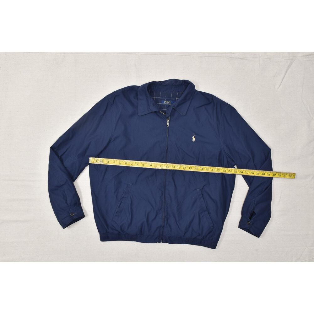 Polo Ralph Lauren Men's Blue Full Zip Bomber Jacket Lined Size XL Polyester - Picture 3 of 8